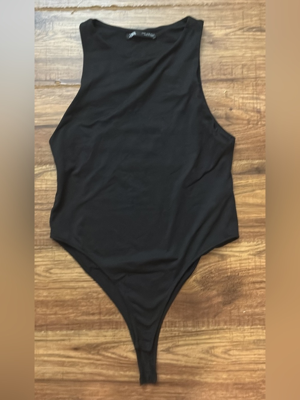 Zara Black Sleeveless High-Neck Bodysuit